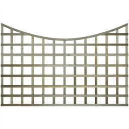 Premier Garden Supplies Concave Top Wooden Trellis Panel 6Ft X 4Ft (3 Pack) Standard Square Lattice Fencing Screen Divider For Climbing Plant Support - thumbnail 2
