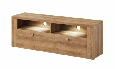 Arte Elegant Larona 41 Tv Cabinet 1400mm In Oak Riviera - Modern And Classic Charm H490mm D370mm - image 1