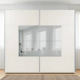 Arte Boston 250Cm Beige Sliding Door Wardrobe - Elegant Mirrored Storage For Spacious Homes - thumbnail 1