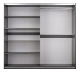 Arte Boston 250Cm Beige Sliding Door Wardrobe - Elegant Mirrored Storage For Spacious Homes - thumbnail 3