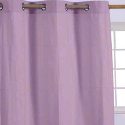 Homescapes Cotton Plain Mauve Ready Made Eyelet Curtain Pair, 117 X 137 Cm - thumbnail 2