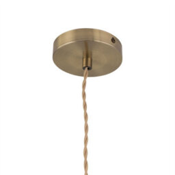 First Choice Lighting Set Of 2 Betchley - Antique Brass Braided Pendants With White Shade - thumbnail 3