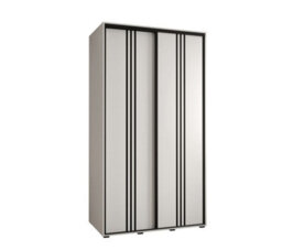 Arte Cannes Vi Sliding Door Wardrobe In White - Premium Laminated Board - Pvc-Finished Edges - W140Cm X H205Cm X D60Cm