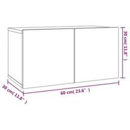 Berkfield Modern 2 Piece Tv Cabinet Set Grey Sonoma Engineered Wood - thumbnail 9