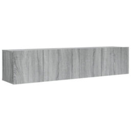 Berkfield Modern 2 Piece Tv Cabinet Set Grey Sonoma Engineered Wood - thumbnail 1
