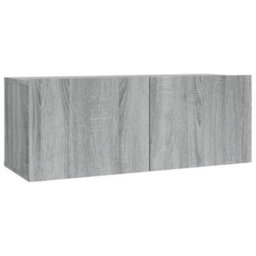 Berkfield Modern 2 Piece Tv Cabinet Set Grey Sonoma Engineered Wood - thumbnail 5
