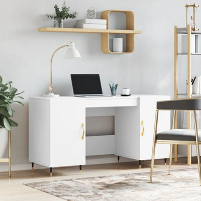 Berkfield Desk White 140X50X75 Cm Engineered Wood - image 1