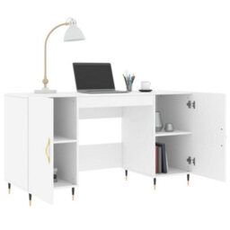 Berkfield Desk White 140X50X75 Cm Engineered Wood - thumbnail 4