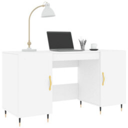 Berkfield Desk White 140X50X75 Cm Engineered Wood - thumbnail 3