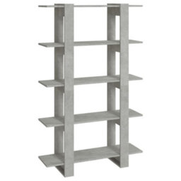 Berkfield Book Cabinet/room Divider Concrete Grey 100X30X160 Cm - thumbnail 2