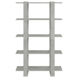 Berkfield Book Cabinet/room Divider Concrete Grey 100X30X160 Cm - thumbnail 3