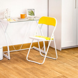Harbour Housewares Coloured Padded Folding Chairs - Yellow - Pack Of 6 - thumbnail 6