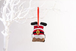 Handmade Felt 'when Santa Got Stuck In The Chimney' Christmas Tree Hanging Decoration - 11.5 Cm - thumbnail 2