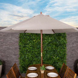 Charles Bentley Garden Large 2.4M Wooden Garden Patio Parasol Shade Umbrella 38M - thumbnail 6