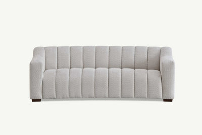 Stratus Interiors Astoria 3 Seater Boucle Sofa Modern Panel Design & Luxurious Comfort - Oatmeal Beige - image 1