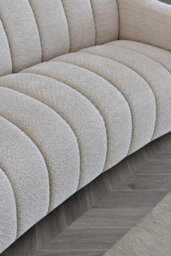 Stratus Interiors Astoria 3 Seater Boucle Sofa Modern Panel Design & Luxurious Comfort - Oatmeal Beige - thumbnail 7