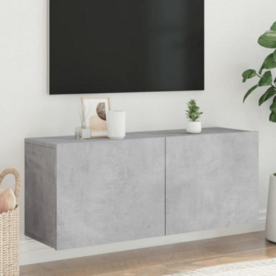 Berkfield Tv Cabinet Wall-Mounted Concrete Grey 100X30X41 Cm - image 1
