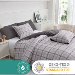 Lazzaro Luxury Microfiber Single Duvet Cover Set Ultrasoft Breathable Bedding Sets Reversible Quilt Cover With Zipper Closure - thumbnail 4