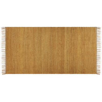 Beliani Rug Lunia Mustard 80 X 150 Cm Jute - image 1