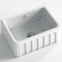 Chambord Louis I 1.0 Bowl Gloss White Hand-Finished Ceramic Belfast Kitchen Sink With 90mm Waste - thumbnail 3