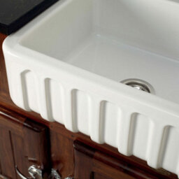 Chambord Louis I 1.0 Bowl Gloss White Hand-Finished Ceramic Belfast Kitchen Sink With 90mm Waste - thumbnail 2