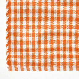 Homescapes Cotton Gingham Check Rug Hand Woven Orange White, 70 X 120 Cm - thumbnail 3