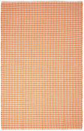 Homescapes Cotton Gingham Check Rug Hand Woven Orange White, 70 X 120 Cm - thumbnail 2