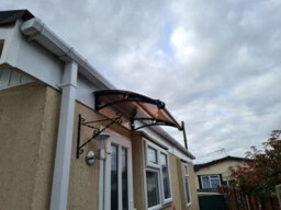 Canofix UK Canofix Door Canopy Pc 1500 Width X 650 Projection (Black Bracket - Bronze Sheet) - thumbnail 2