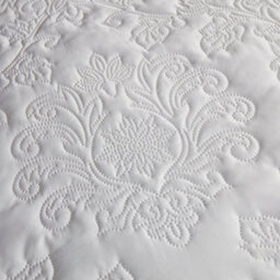 Serene Avery Stripe Pinsonic Soft Touch White Duvet Cover Set - thumbnail 5