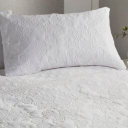 Serene Avery Stripe Pinsonic Soft Touch White Duvet Cover Set - thumbnail 2