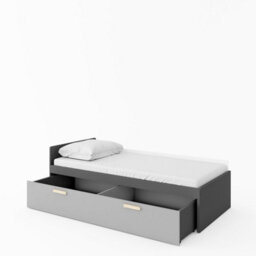 Arte Pok  Single Bed With Large Under Bed Drawer (H)680mm (W)950mm (D)2050mm  - Practical Children's Bed With Mattress And Storage - thumbnail 2