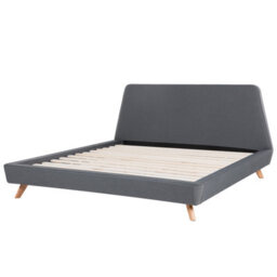 Beliani Bed Fabric Vienne 180 X 200 Cm (Eu Super King) Grey - thumbnail 7