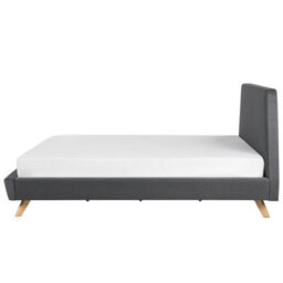 Beliani Bed Fabric Vienne 180 X 200 Cm (Eu Super King) Grey - thumbnail 5