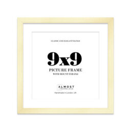 "9X9"" Gold Picture Frame - 9X9"" Square Frame With 8X8"" Mount For 9X9""/8X8"" Pictures Art Deco Style Room Decor, 1 Pack" - thumbnail 1