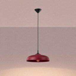 Sollux Lighting Gina Steel Burgundy 1 Lights Minimalist Pendant Lamps - thumbnail 3