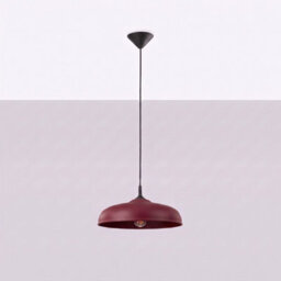 Sollux Lighting Gina Steel Burgundy 1 Lights Minimalist Pendant Lamps - thumbnail 2