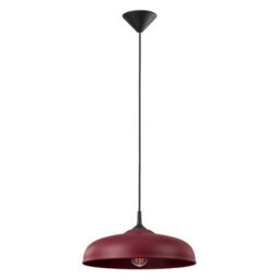 Sollux Lighting Gina Steel Burgundy 1 Lights Minimalist Pendant Lamps