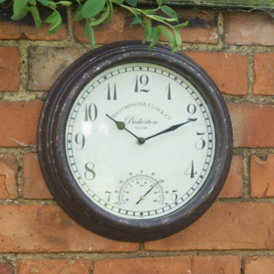 Marco Paul 12In Bickerton Wall Clock & Thermometer - image 1