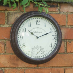 Marco Paul 12In Bickerton Wall Clock & Thermometer - thumbnail 1