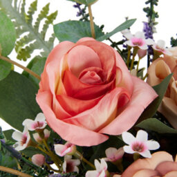 Living And Home Orange Artificial Potted Rose Flower Tabletop Decor - thumbnail 5