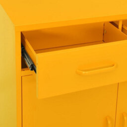 Vidaxl Storage Cabinet Mustard Yellow 80X35X101.5 Cm Steel - thumbnail 6