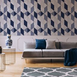 Sublime Marble Navy Metallic Effect Geometric Smooth Wallpaper - thumbnail 4