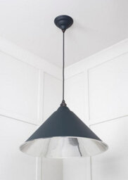 From the Anvil Smooth Nickel Hockley Pendant In Soot - thumbnail 4