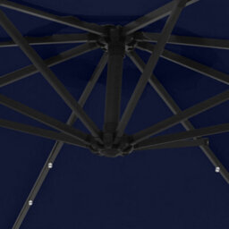 Sundaze 3M Blue Garden Banana Parasol Cantilever Umbrella Led Solar Patio W/ Base & Cover - thumbnail 5