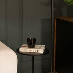 Valuelights Tavel Matte Black Floor Lamp With Table And Grey Shade - thumbnail 3