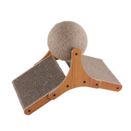 Thehotsale Cat Scratching Boards With Sisal Ball Pet Toy, 15Cm(W) X 35Cm(D) X 26Cm(H) - thumbnail 1