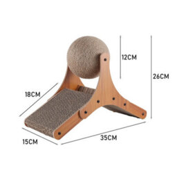 Thehotsale Cat Scratching Boards With Sisal Ball Pet Toy, 15Cm(W) X 35Cm(D) X 26Cm(H) - thumbnail 6