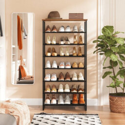 60 X 28.5 X 126 Cm Shoe Rack Shoe Storage Organizer Corner Shelf Display Shelf - thumbnail 3