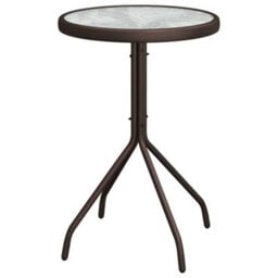Berkfield Garden Bistro Set 3 Pcs Brown Steel - thumbnail 6