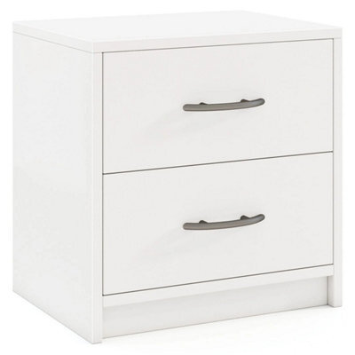 2 Drawer Nightstand Modern Bedside Table Accent Sofa Side Table - image 1